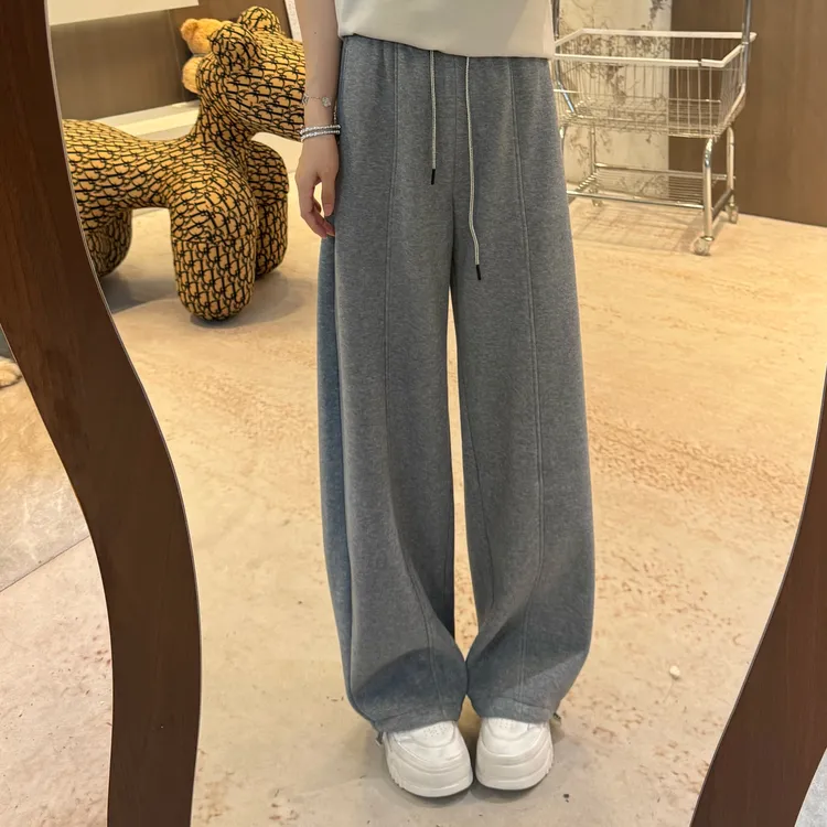 宿慕两穿加绒弯刀卫裤冬季新款韩版时尚休闲裤306小雨洋气通勤