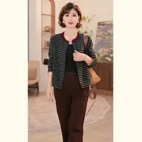 【秋】年轻妈妈秋时尚洋气套装2025新款洋气中老年上衣服两件套
