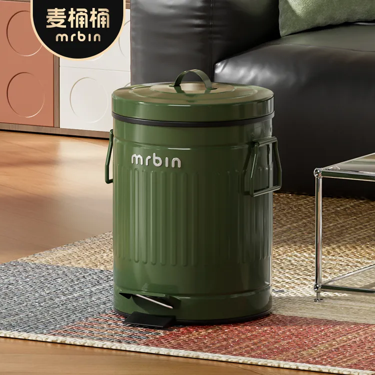 麦桶桶垃圾桶家用新款客厅厨房脚踏邮筒卫生间带盖高颜值创意复古