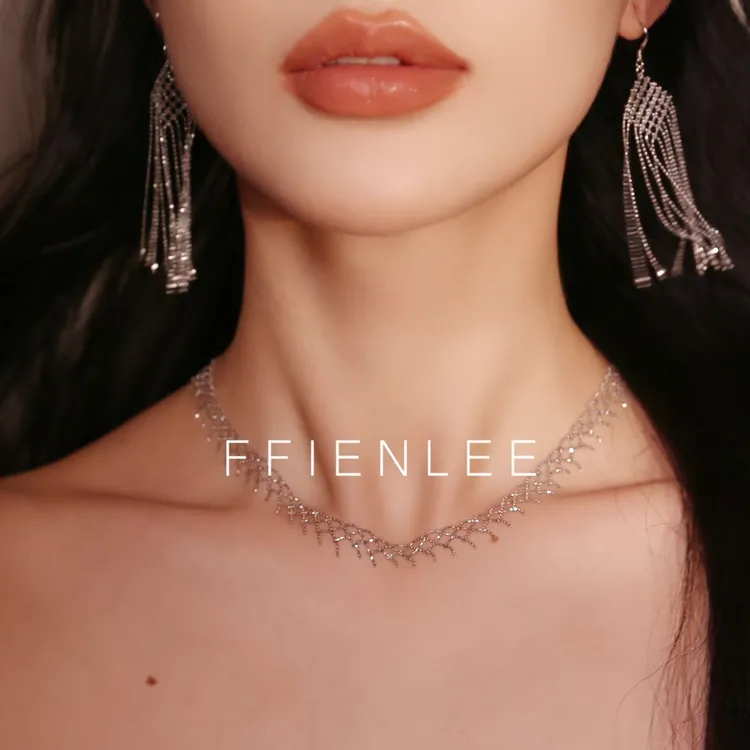 坠链均925银 <雪羽蕾丝>轻奢冷淡风蕾丝项链精致女孩时尚百搭设计