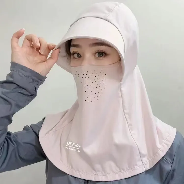 帽子女夏季防晒帽防紫外线户外骑行护颈面罩口罩太夏季护颈