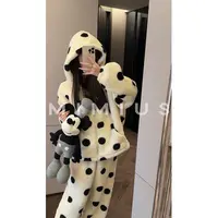 【mimius】七七 撞色波点加厚家居服 G10301