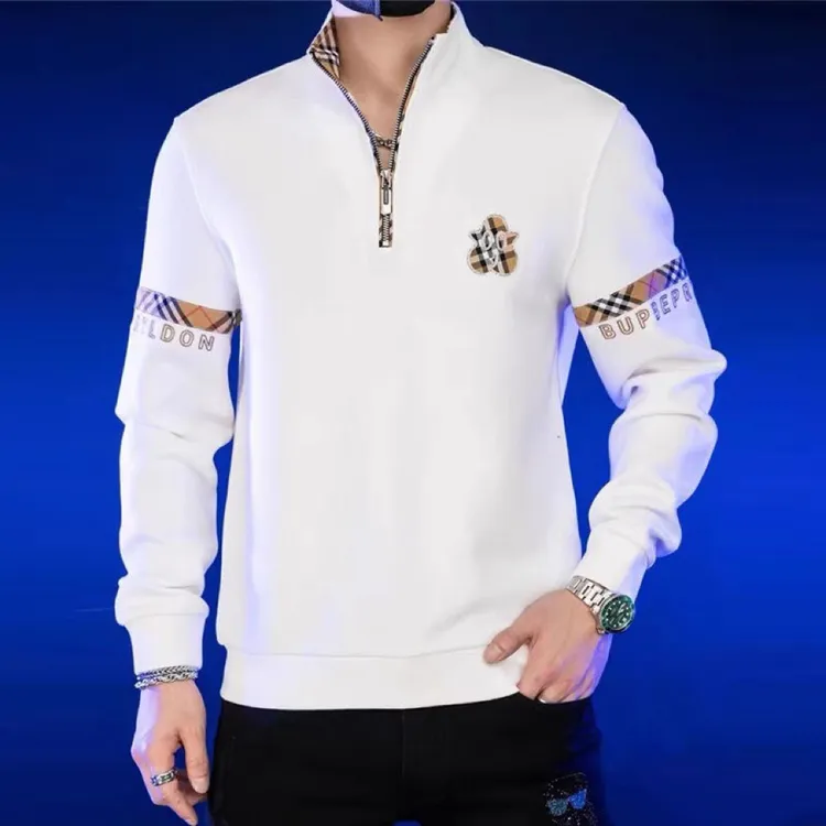 潮流时尚新款翻立领男士卫衣