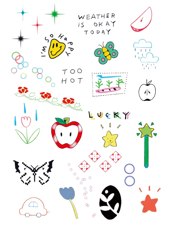 摸鱼公园 | 星星闪烁 | 童年幻想 | 小众女生防水持久可爱纹身贴