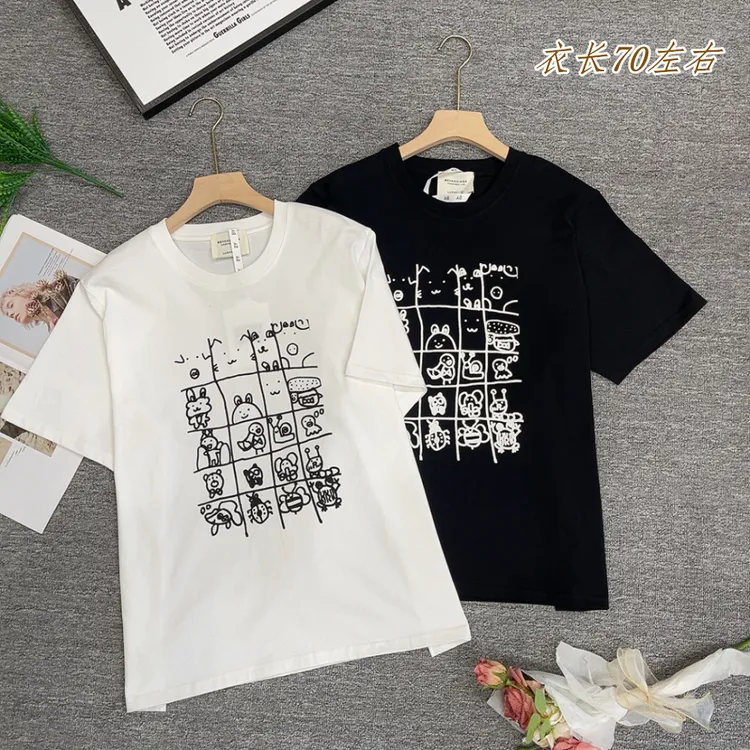 高品质休闲百搭卡通印图半袖T恤