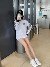 【商场撤柜】春秋款新款男女同款双纱棉长袖卫衣5826