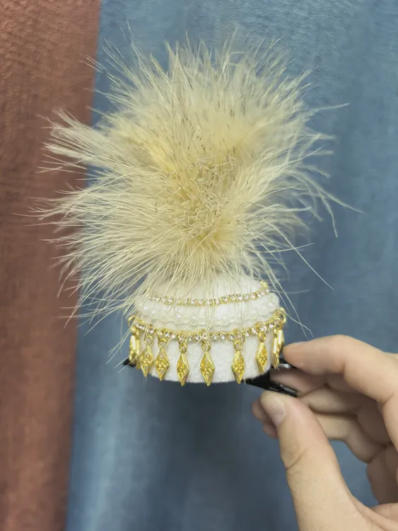 民族风小发卡，哈萨克帽子形状小发卡