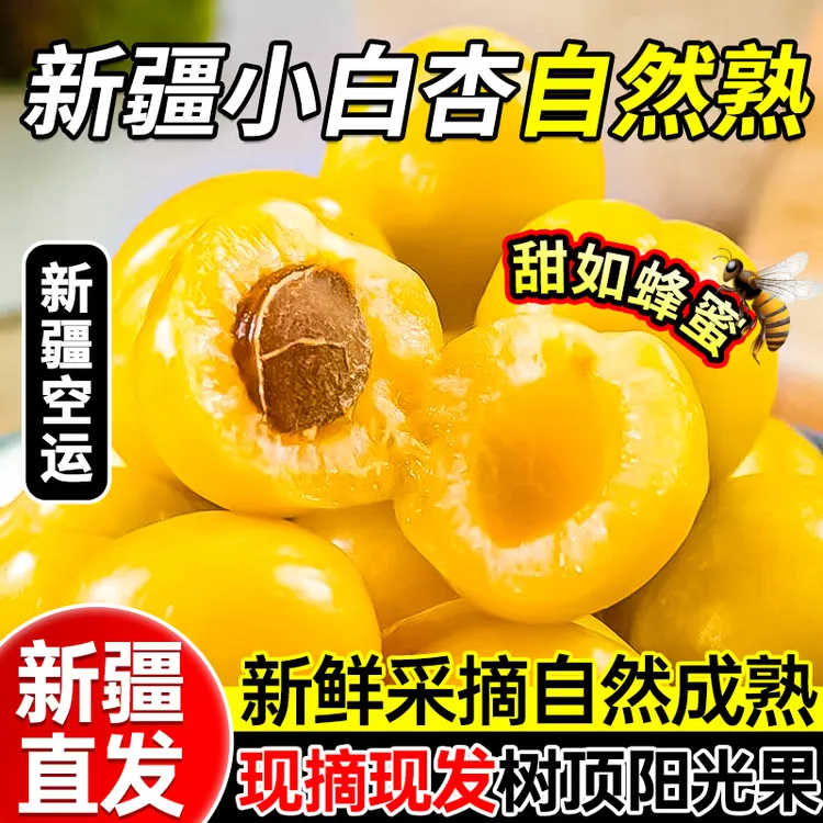 【顺丰空运直达】新疆小白杏当季新鲜水果纯甜多汁商品图