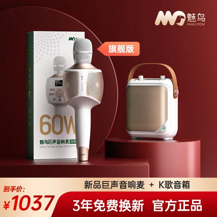 魅鸟[巨声麦旗舰版+小音箱]组合套装音量大声音更立体全无线配对