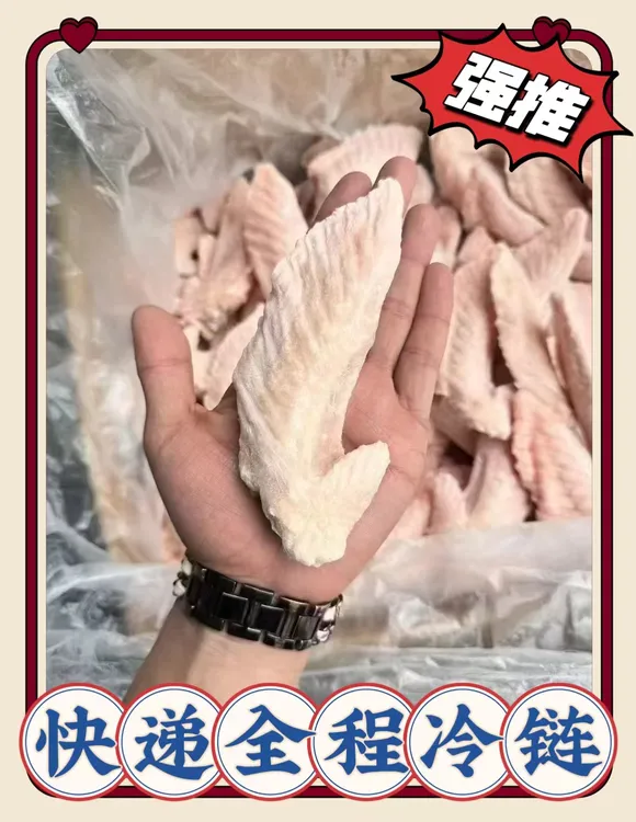 新鲜冷冻大号火鸡翅尖火鸡中翅带箱20斤左右 包冰率10%以内