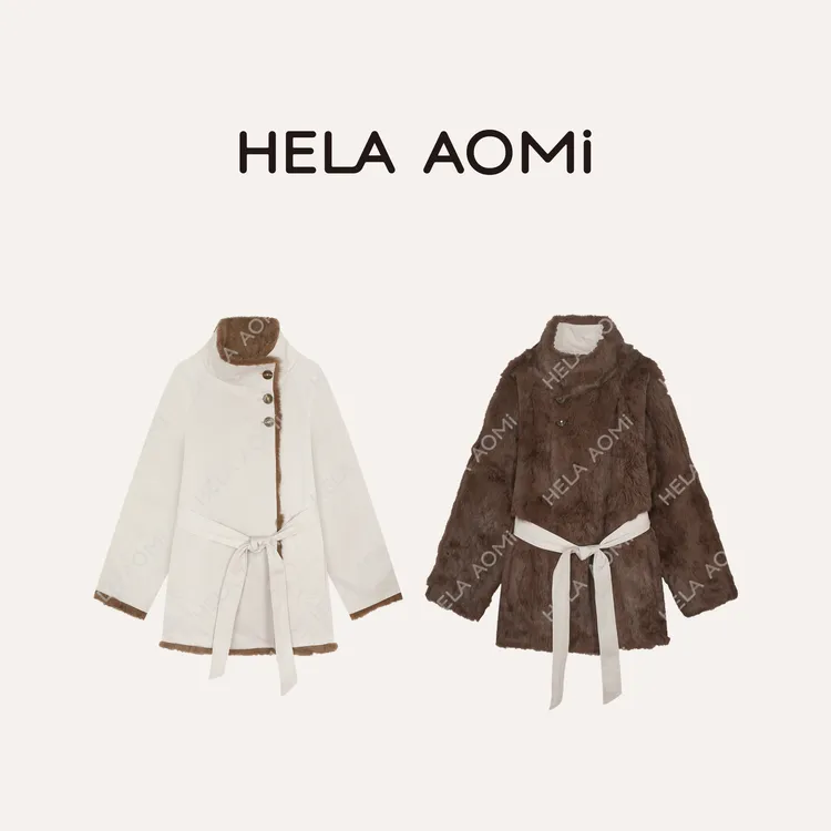HELA AOMI “派克皮草”大翻领细腻奢华皮草CY5DC25056