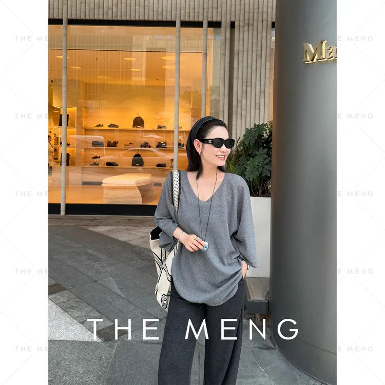 THE MENG【和煦】精梳棉通勤极简百搭短袖T恤#M253E0876