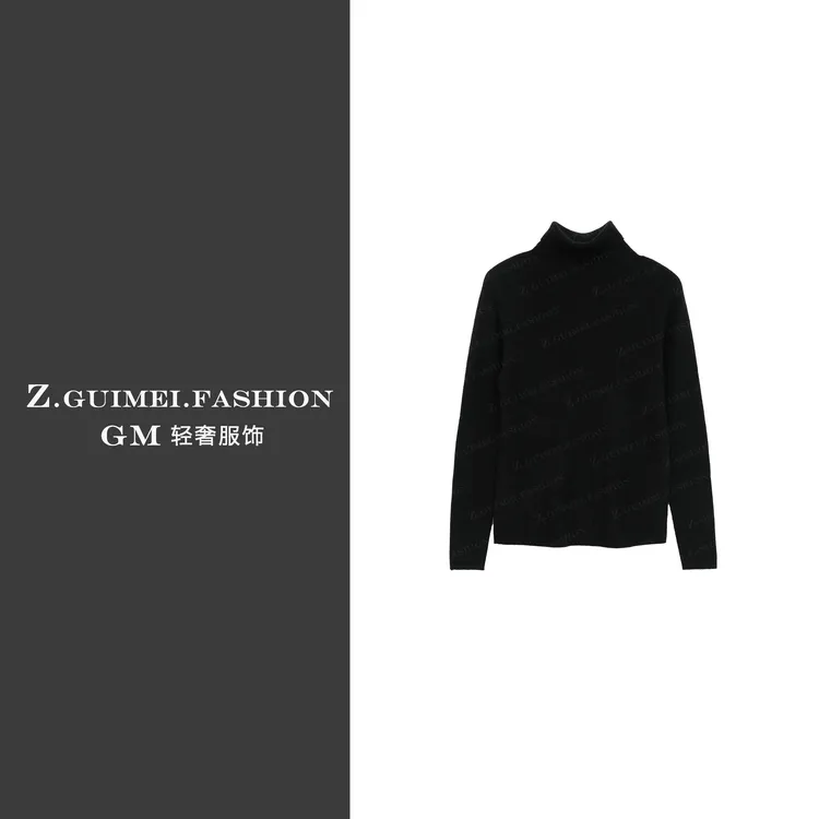 【肆姐高定】12针单股抽条堆堆领羊绒衫X3187