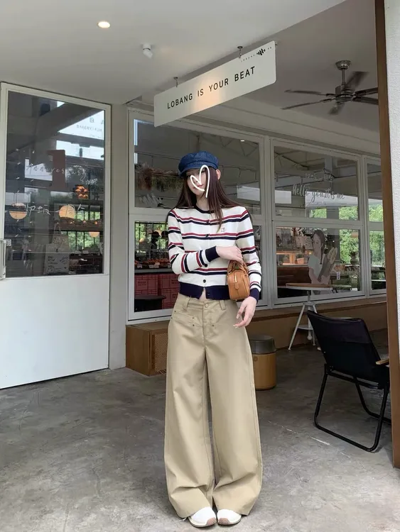 （现货）2025秋季新款直筒休闲裤女复古百搭阔腿裤子女