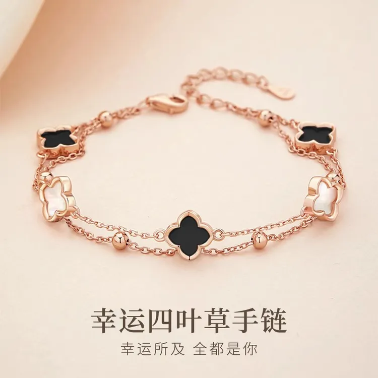 925银手链 四叶草手链女款爆款2025新款手镯女士生日礼物送女朋友