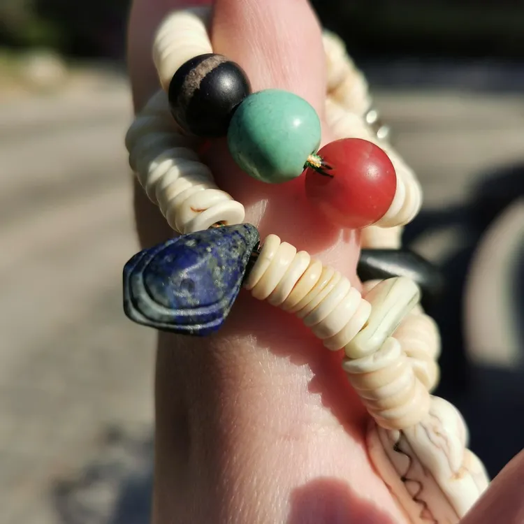 民族风精美千金风气质可爱白色休闲风复古手链单圈