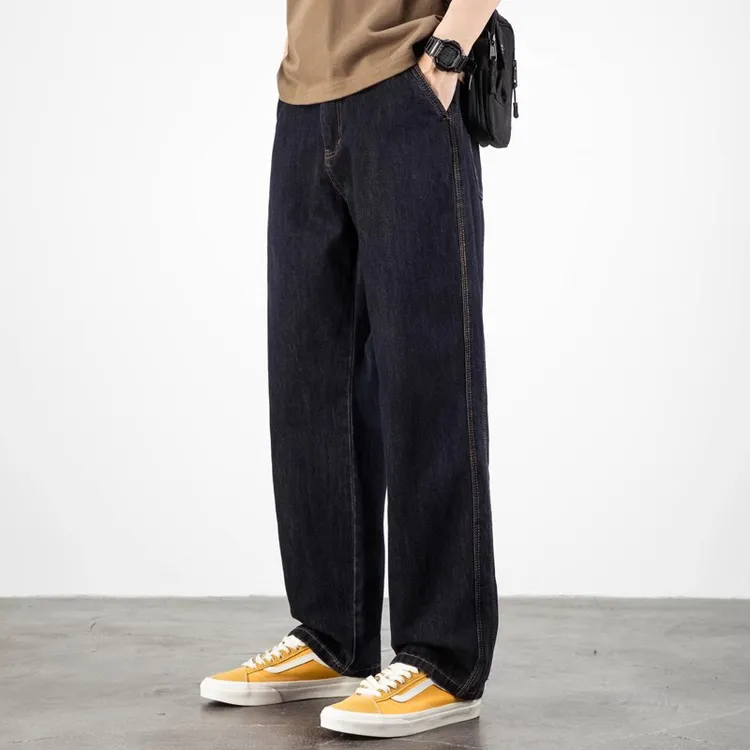 WITI潮流原色牛仔裤男直筒宽松美式潮牌休闲春季新款裤子阔腿垂感