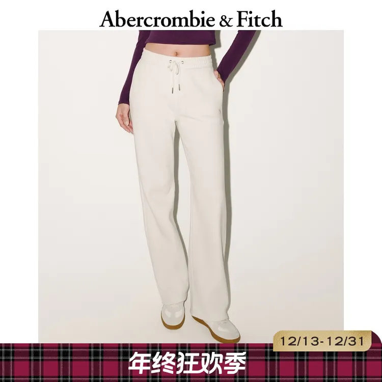 【经典直筒】AF小麋鹿图案保暖抓绒卫裤25秋冬新款女装147-5165