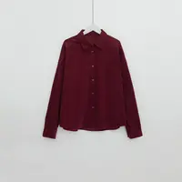 几里与麻 简约休闲纯色灯芯绒衬衫 衣长63胸围117 2091752