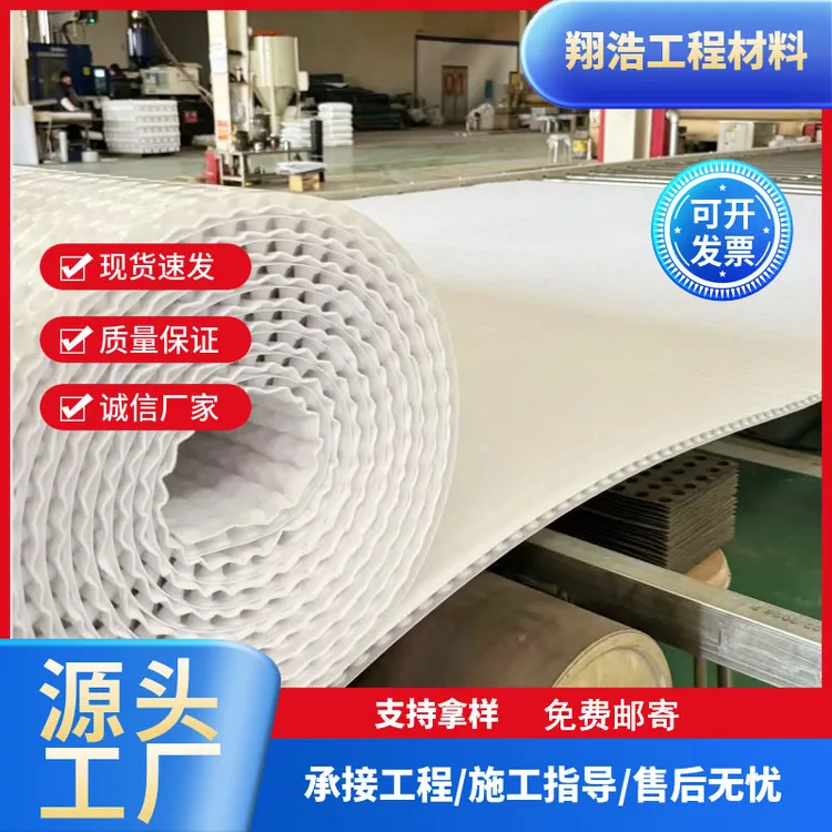 HDPE高分子防护排水异型片 车库顶板屋顶高密度聚乙烯 虹吸排水板