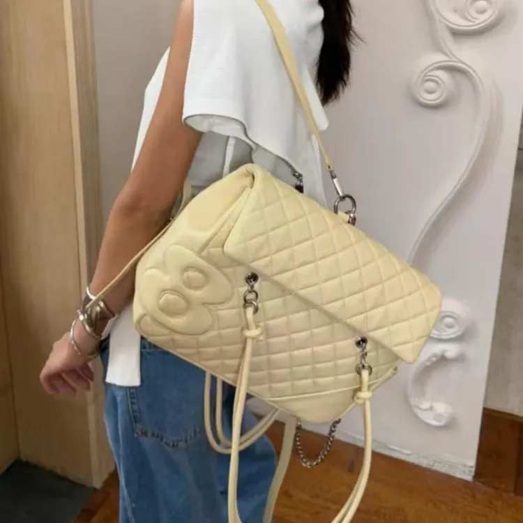 菱格托 托特包包女2025春夏新款轻便休闲 单肩大包简约高级感双肩