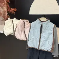 leomama女童三色马甲棉服2025秋冬新款洋气儿童百搭外穿时尚背心