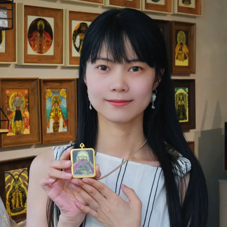 林燕丽绘画祖庙玄天上帝 限量版唐卡（保色不褪色）收藏级艺术微喷 