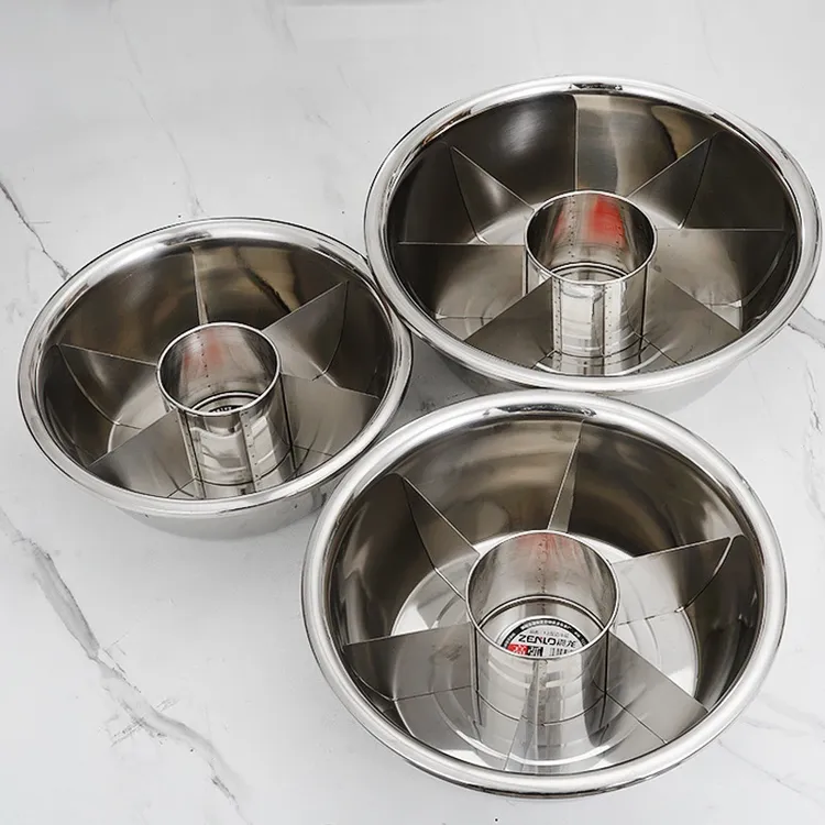 麻辣烫专用锅格子火锅盆多格隔板分格串串水煮盆商用关东煮九宫格