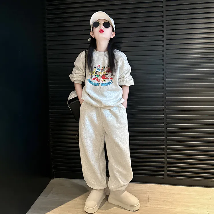女童卫衣套装春秋款2025新款儿童休闲运动服女孩大童秋装韩系衣服