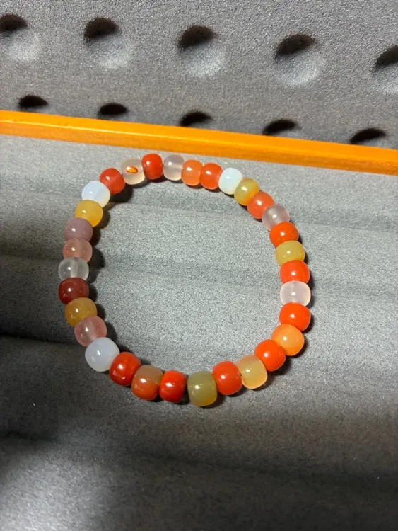 南红多宝单圈女士项链手串纯天然原矿颗颗精选干净南红