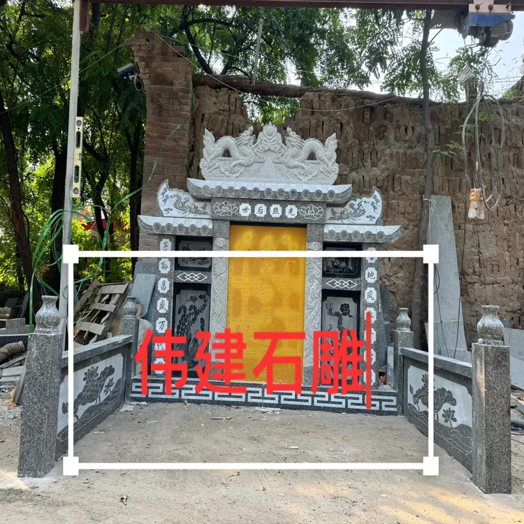 大理石花岗岩墓石碑定做农村土葬陵园刻字专用