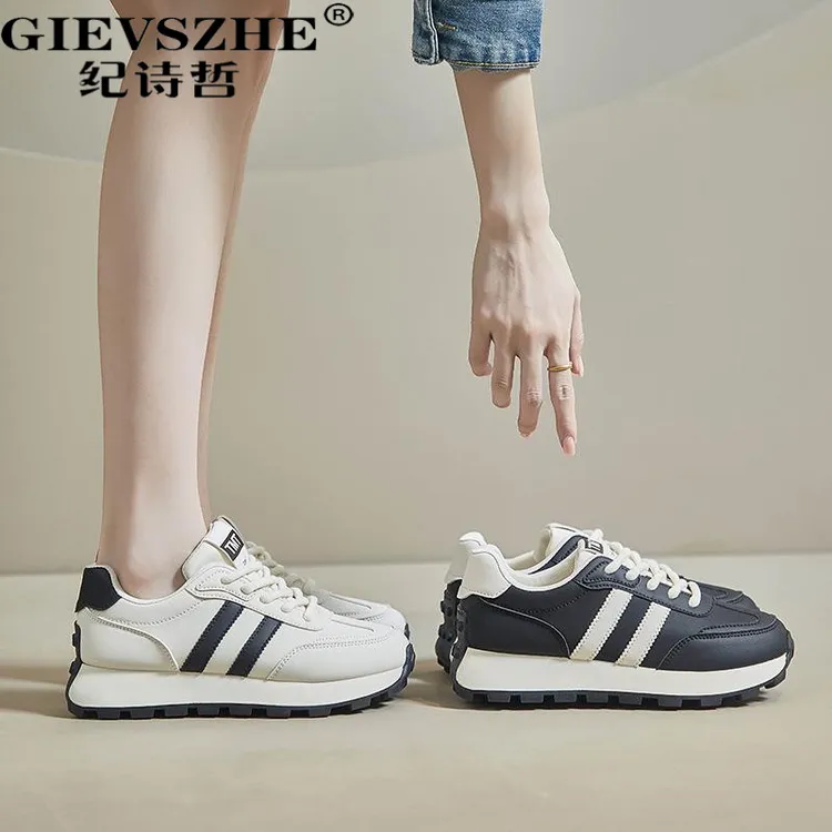 纪诗哲女鞋时尚厚底德训鞋女秋冬新款潮流百搭休闲运动鞋女士鞋子