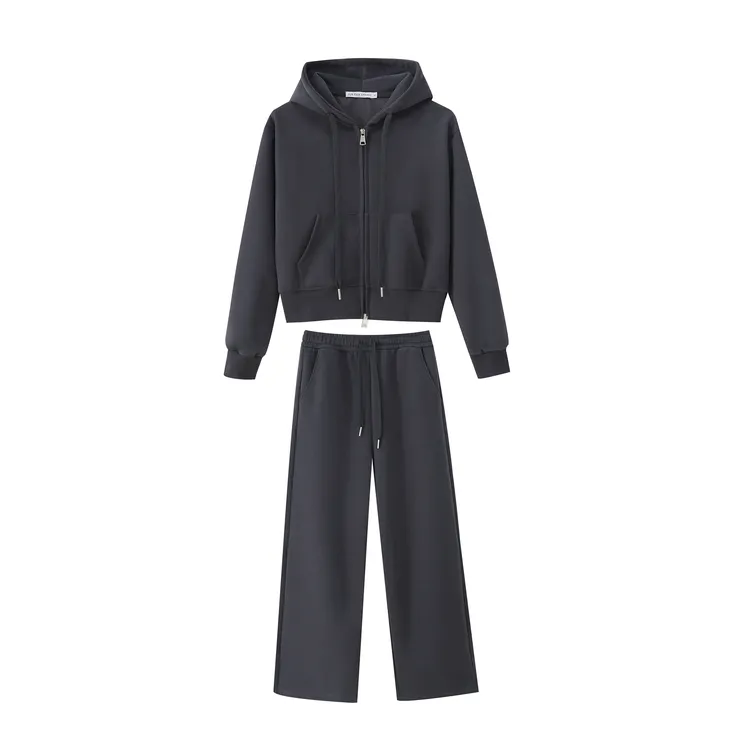 简约连帽卫衣卫裤套装设计感休闲百搭运动风秋冬