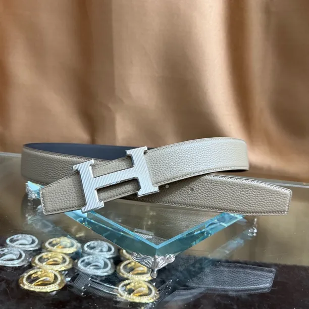 新款男女通用高档皮带休闲工字扣H扣牛皮腰带青中年商务情侣韩潮