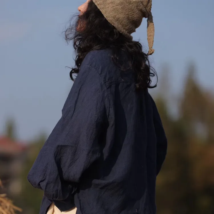 冉梅推荐古兰木汗麻衬衫衣长66（90—150）jin