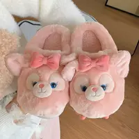 可爱狐狸棉拖鞋女冬外穿少女心居家防滑室内包跟加绒保暖棉鞋假日