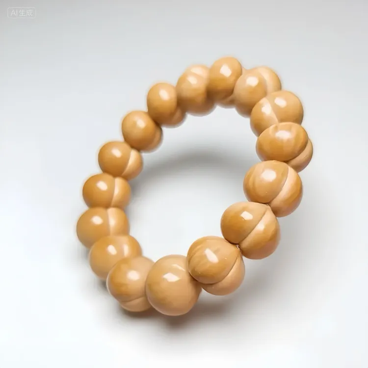 「亦执出品」奶油泡芙纯屁桃手持—猴头核桃雕刻光面无纹手感超丝滑