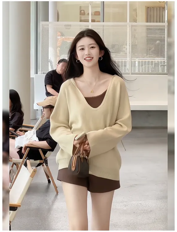 【伦敦周末】韩版小众别致绝美收腰大裙摆风衣中长款老钱风掐腰大衣