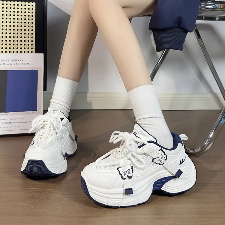 回力雾霾蓝蝴蝶老爹鞋女2025爆款百搭小众原创休闲鞋厚底运动鞋女