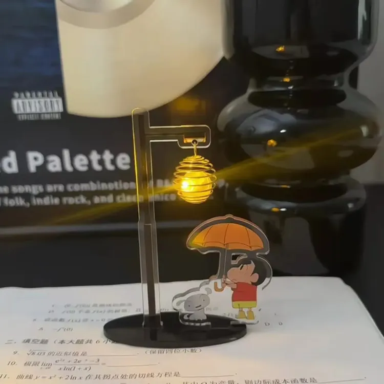 【下班】蜡笔小新亚克力创意灯笼立牌diy动漫卡牌桌面摆件小夜灯