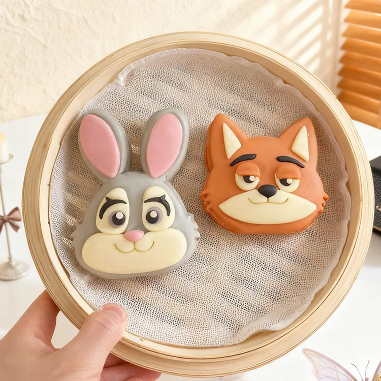 陆子明老师 卡通动物馒头模具荷叶夹模具花样造型工具diy