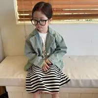 yiyaya 5289女童秋款浅蓝牛仔外套（24秋）
