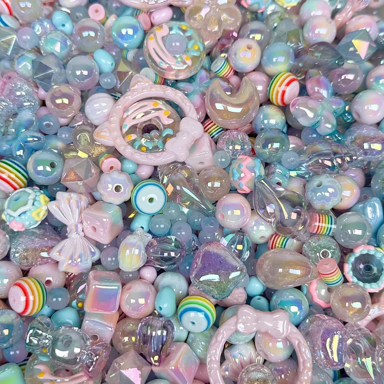 【好心晴严选】混款亚克力珠子镀UV光学手机链包挂斜跨钥匙链配饰