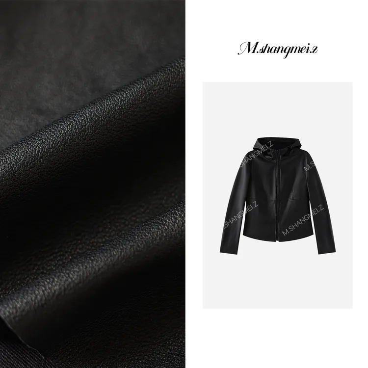 M.SHANGMEI.Z/沐熙【重头戏】美大哥轻薄羊皮立体裁剪皮衣X072787