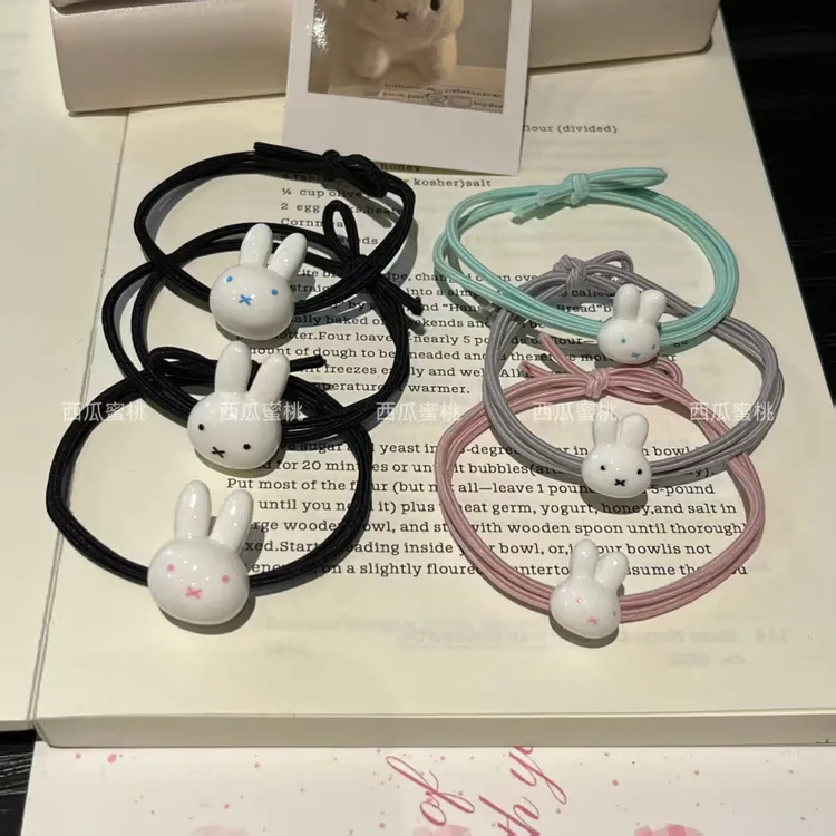 可爱米菲兔发绳卡通情侣闺蜜小皮筋甜美森系少女发圈超萌ins头绳