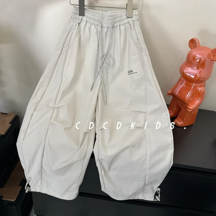 儿童夏款宽松百搭长裤男女童运动弯刀裤夏季新款薄款裤子2635