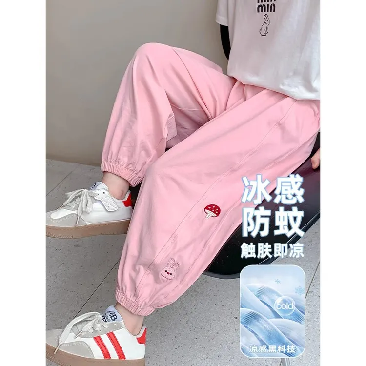 6-12岁女童防蚊裤儿童速干裤女童裤子夏日薄款2025新款防蚊裤夏季