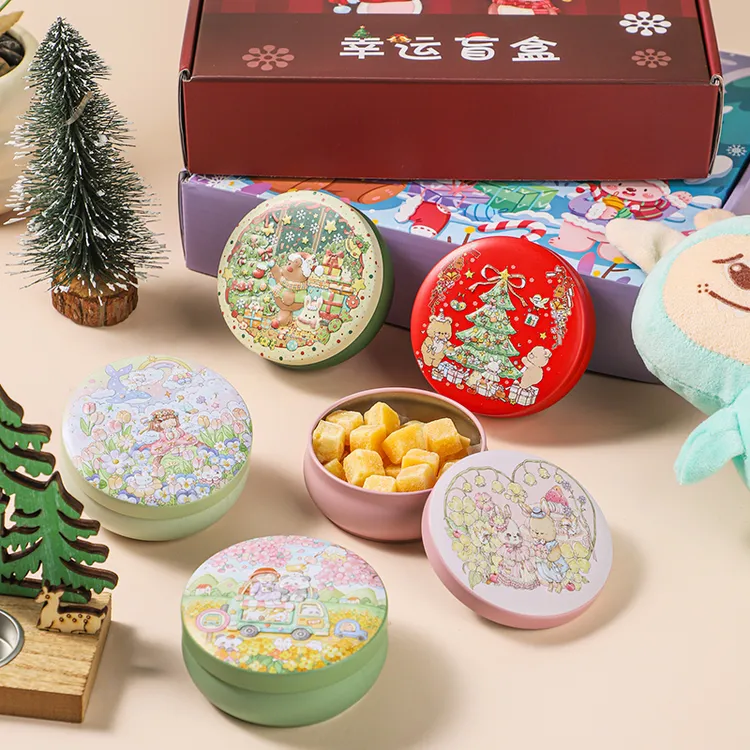 圣诞节礼物手工百草梨膏糖清凉薄荷味卡通盒礼品盒送男友送女友