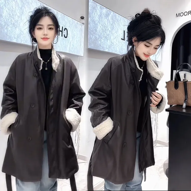 2025秋冬新款时尚显瘦气质网红高档洋气女高级百搭宽松大码外套潮