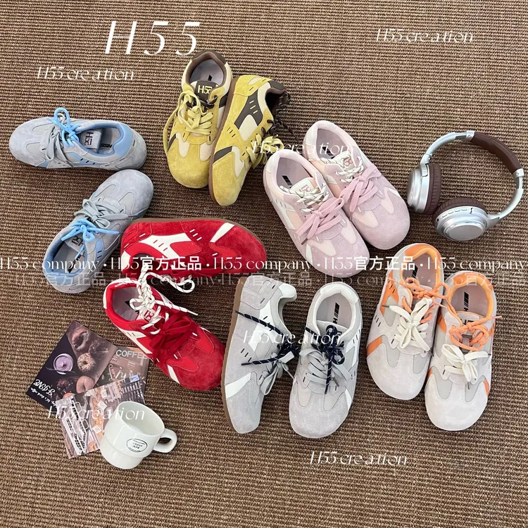 H55-海盐橘子糖｜4cm～心机增高芒果头德训鞋15-2247【Huang】